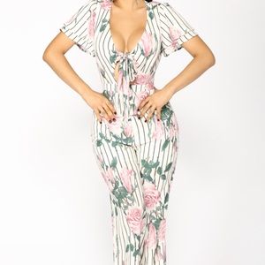 Fashion Nova Floral Jumpsuit NWT